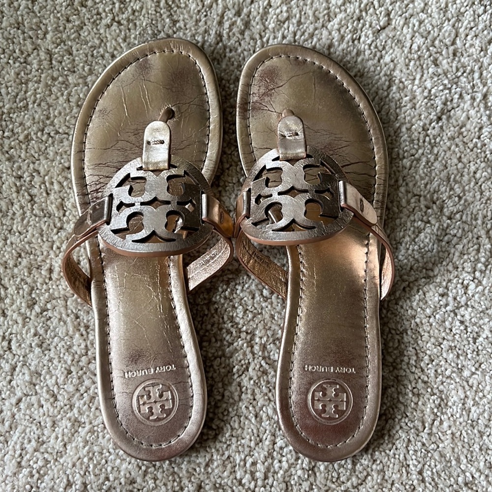 Tory Burch Rose-Gold Sandals